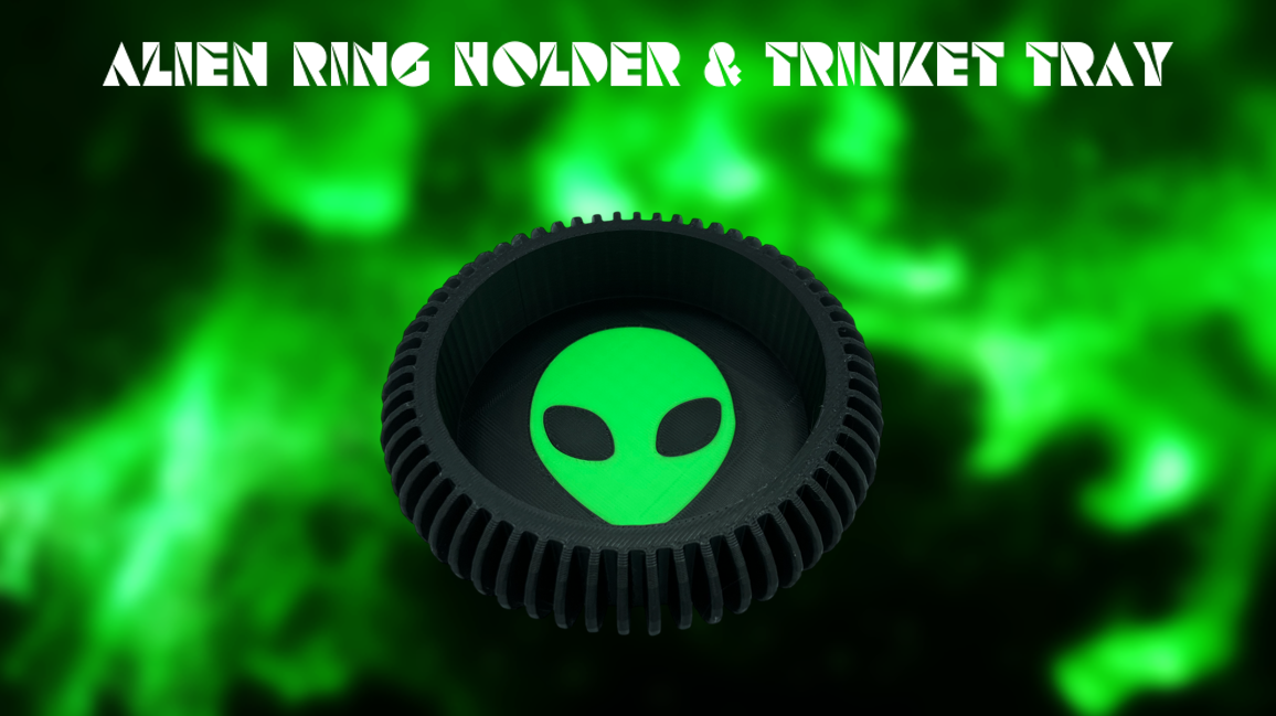 Alien Ring Holder & Trinket Tray 3D Printed