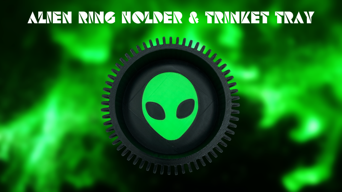 Alien Ring Holder & Trinket Tray 3D Printed