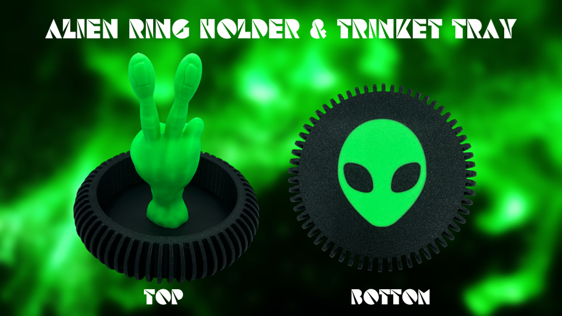 Alien Ring Holder & Trinket Tray 3D Printed