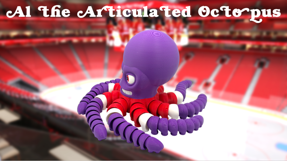 Al the Articulated Octopus (Detroit Red Wings Inspired)