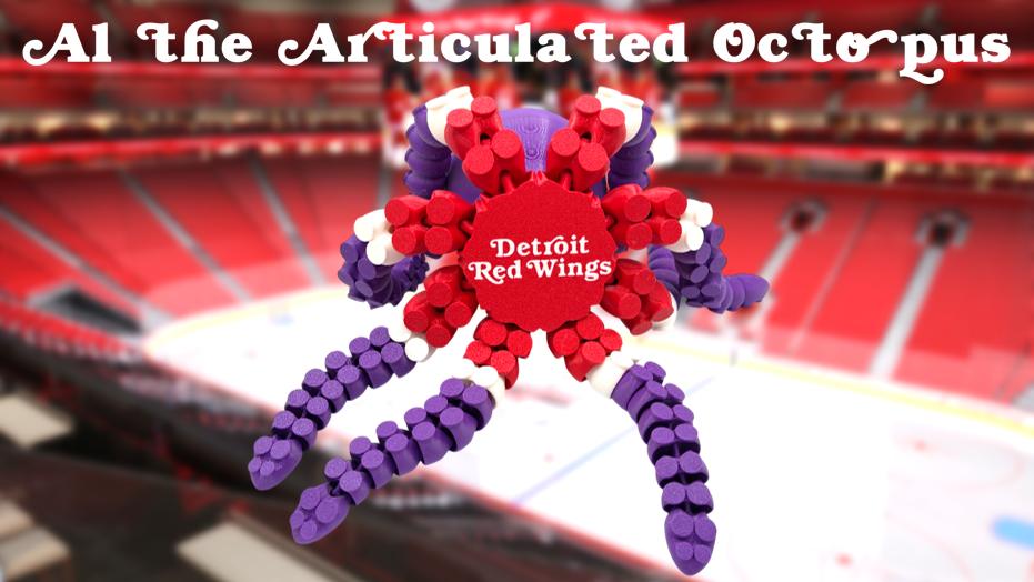 Al the Articulated Octopus (Detroit Red Wings Inspired)
