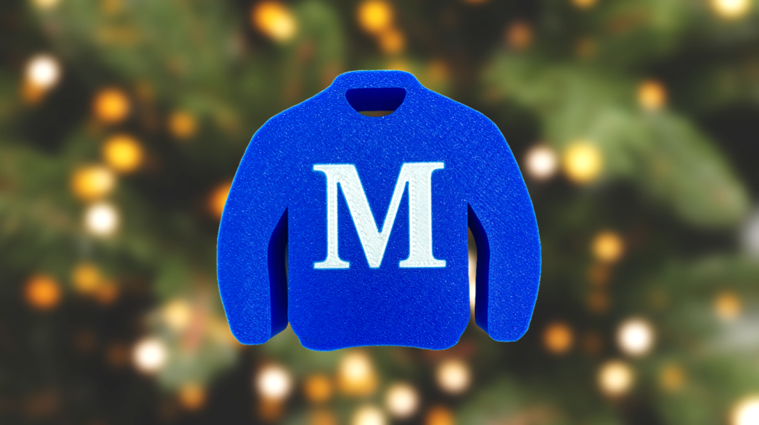 Harry Potter Weasley Personalized Monogram Christmas Sweater Ornament 3D Printed