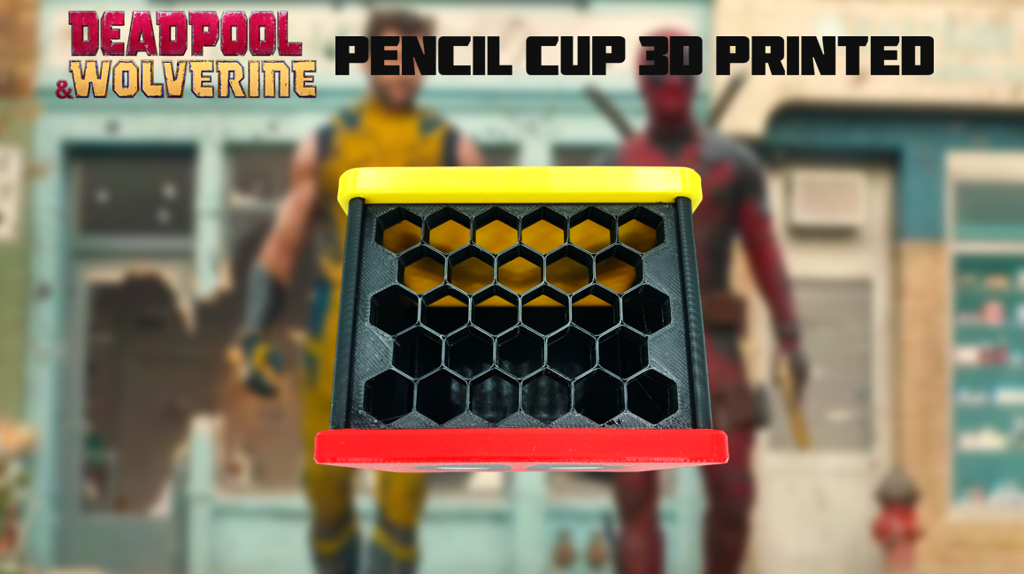 Deadpool Wolverine Pencil Cup 3D Printed