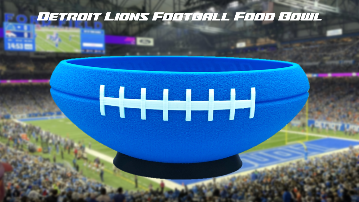 Detroit Lions Football Food Bowl 3D Printed
