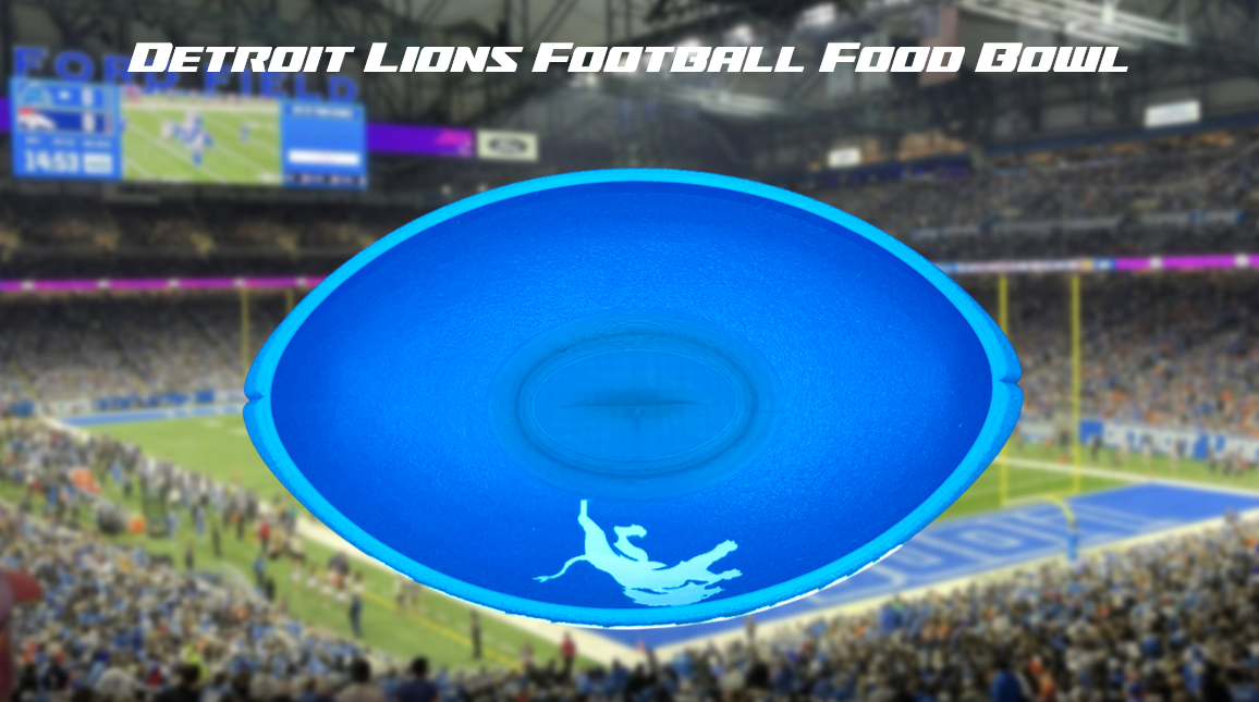 Detroit Lions Football Food Bowl 3D Printed