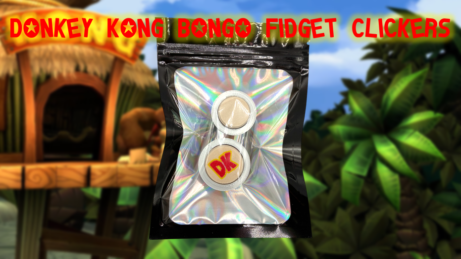 Donkey Kong Bongo Fidget Clicker 3D Printed