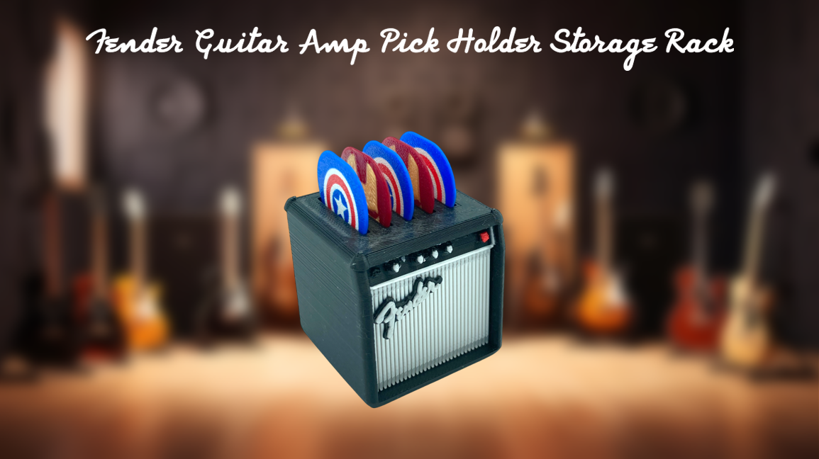 Fender Guitar Amp Pick Holder Storage Rack (Holds up to 5 Picks)