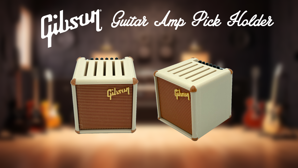 Gibson Guitar Amp Pick Holder Storage Rack (Holds up to 5 Picks)