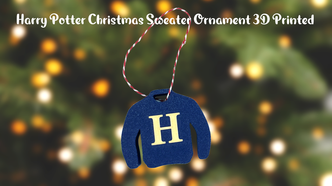Harry Potter "H" Christmas Sweater Christmas Ornament 3D Printed
