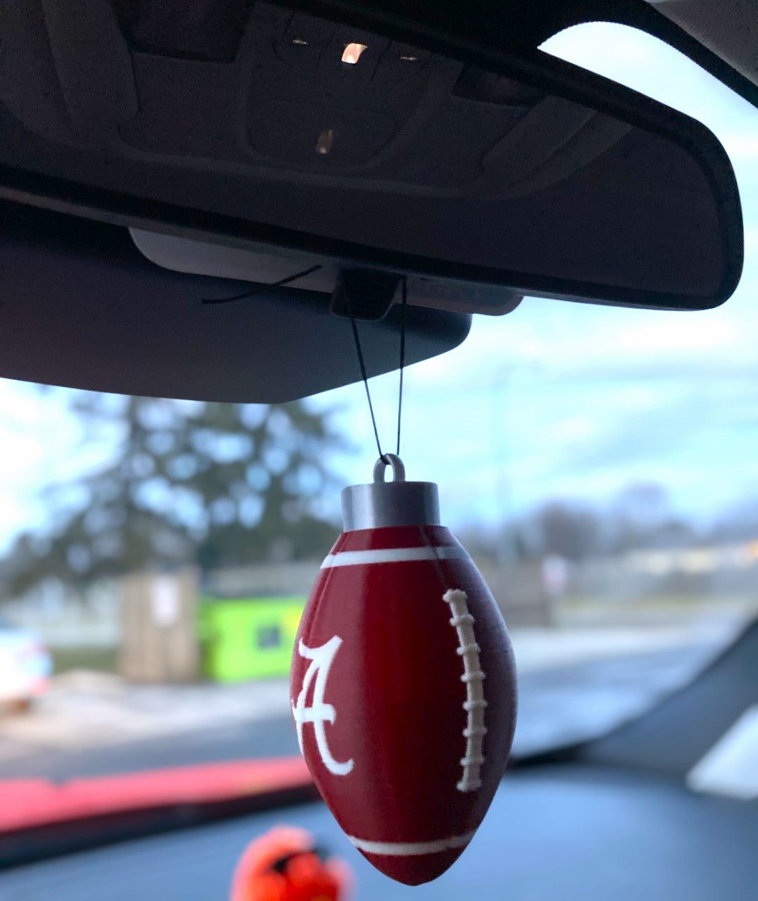 Alabama Crimson Tide Football Rearview Mirror Car Ornament 3D Printed
