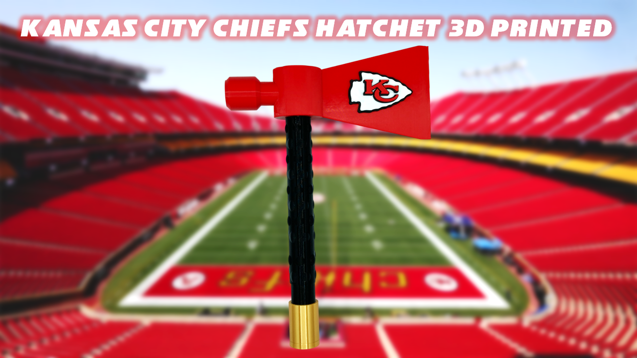 Kansas City Chiefs Hatchet 3D Printed