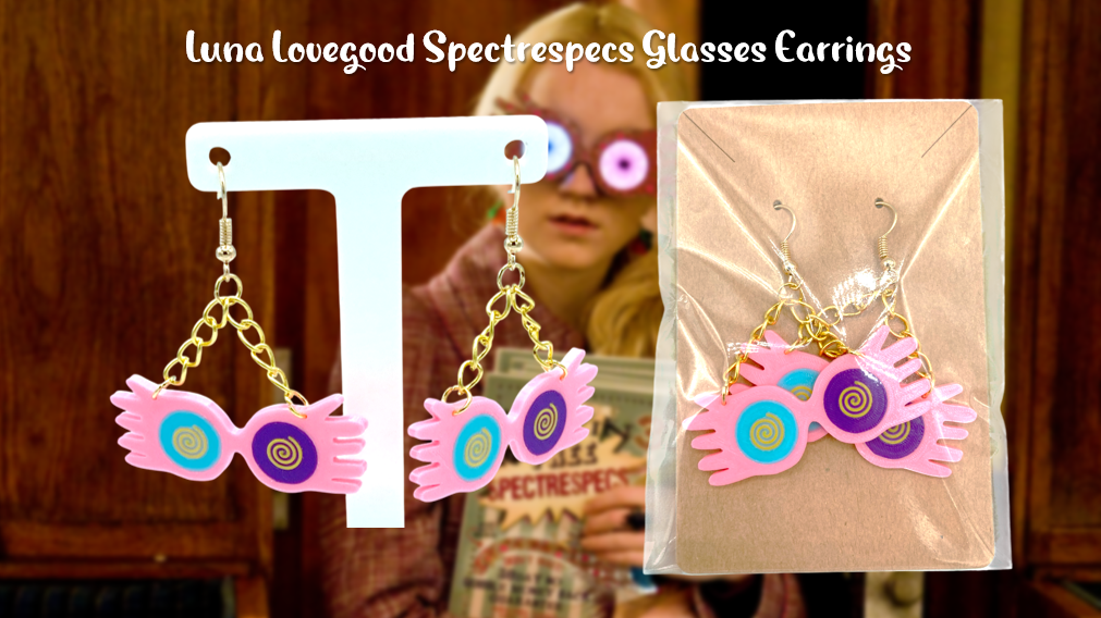 Harry Potter Luna Lovegood Spectrespecs Glasses Dangle/Drop Earrings