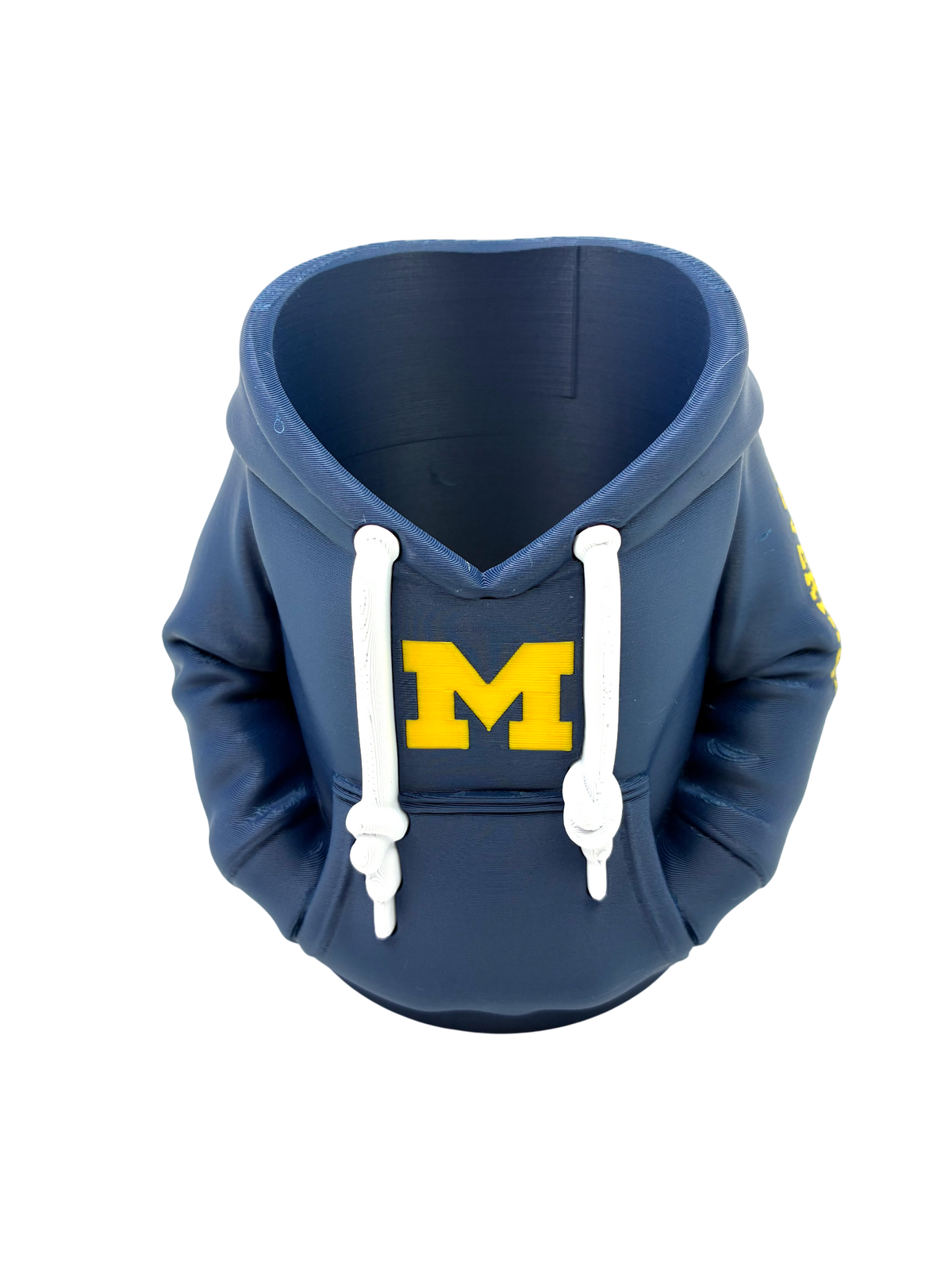 University of Michigan U of M Hoodie-Style Can Holder Koozie/ Pencil Cup