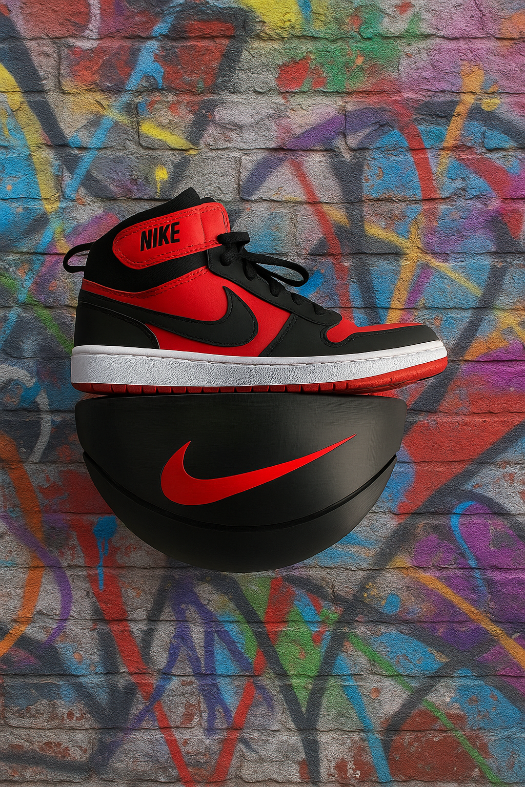 Floating Basketball Sneaker Display – Wall Mounted Shelf