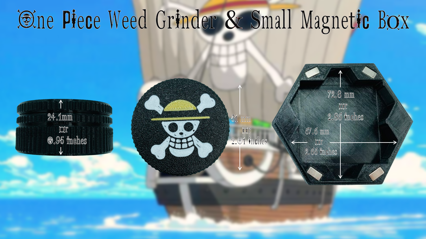 One Piece Weed Grinder with Storage & Small Magnetic Box