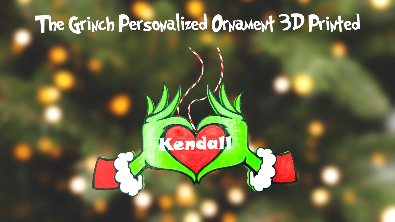 The Grinch Personalized Customized Ornament 3D Printed