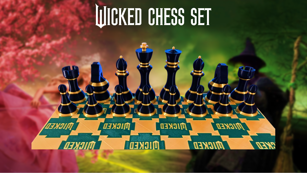 Wicked Chess Set 3D Printed