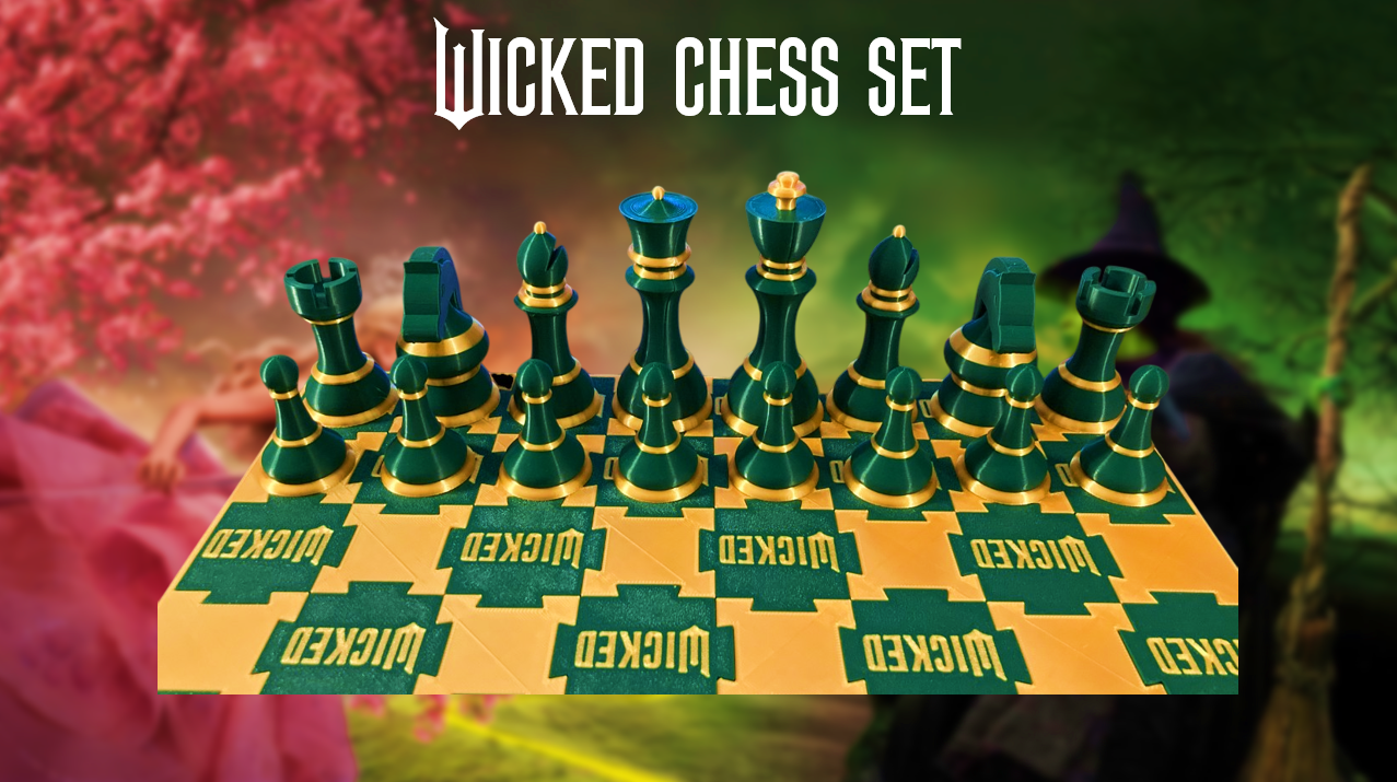 Wicked Chess Set 3D Printed