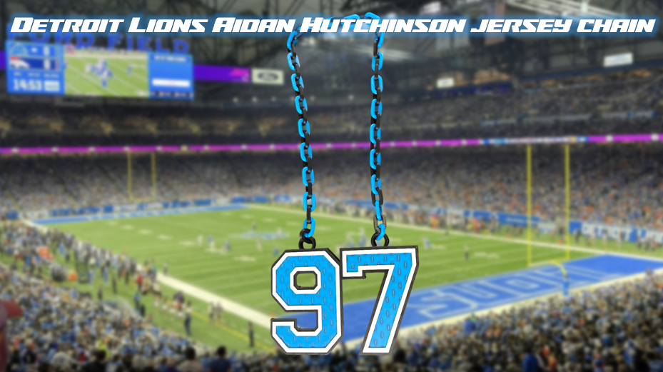 Aidan Hutchinson Detroit Lions Jersey Chain 3D Printed