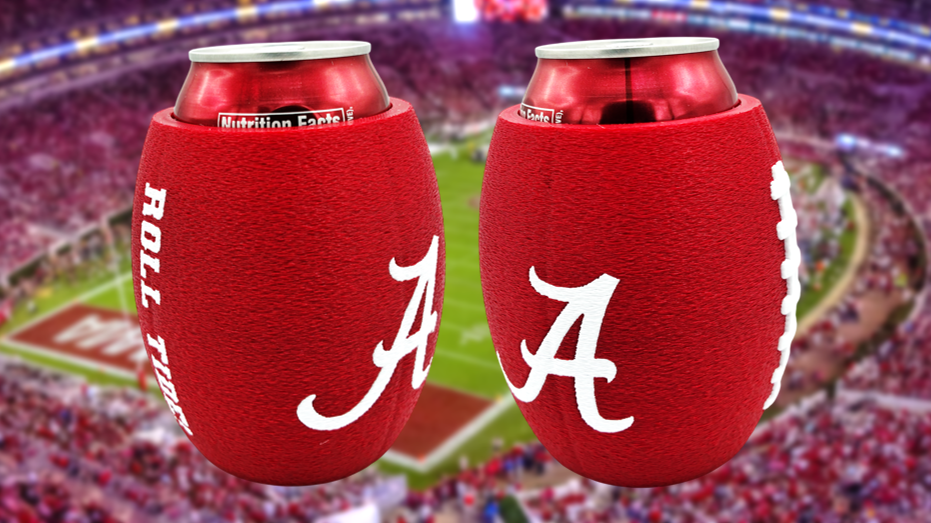 Alabama Crimson Tide Football-Shaped Can Holder Koozie