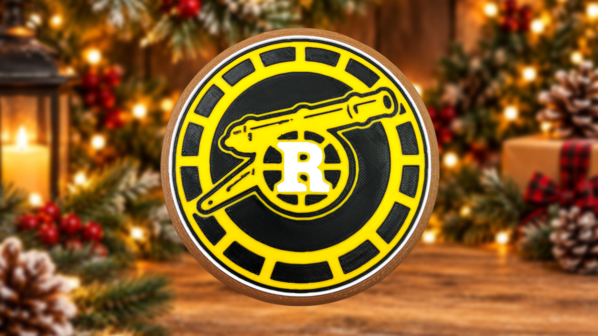 Boston Raiders Puck Christmas Cookie Ornament