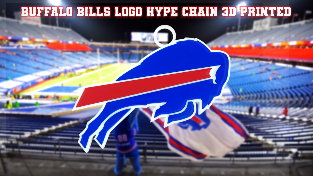 Buffalo Bills Football Logo Hype Chain 3D Printed