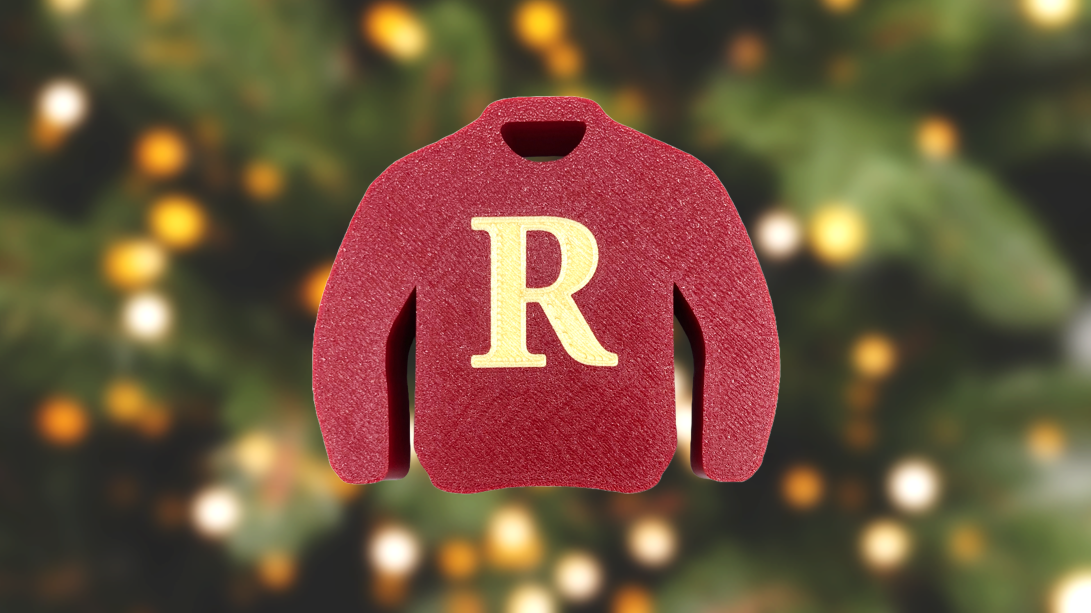 Harry Potter Weasley Personalized Monogram Christmas Sweater Ornament 3D Printed