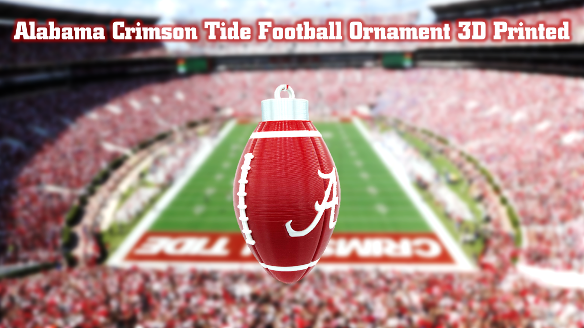 Alabama Crimson Tide Football Rearview Mirror Car Ornament 3D Printed