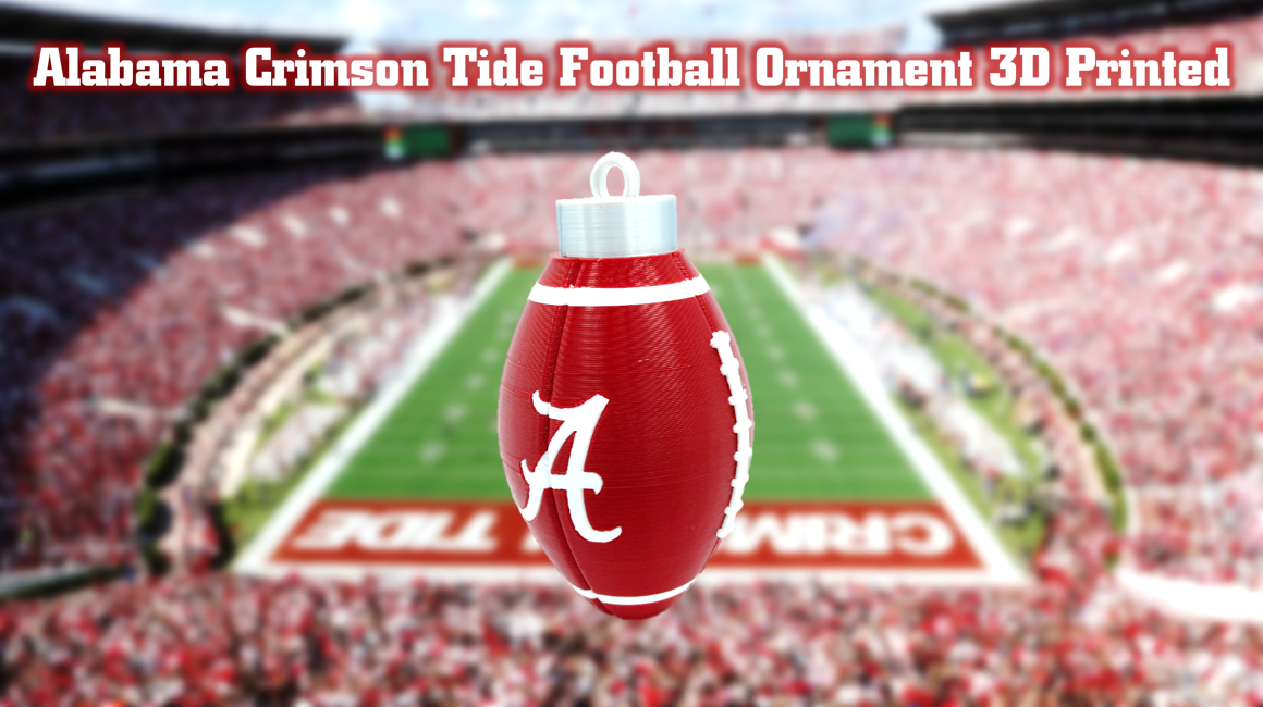 Alabama Crimson Tide Football Rearview Mirror Car Ornament 3D Printed