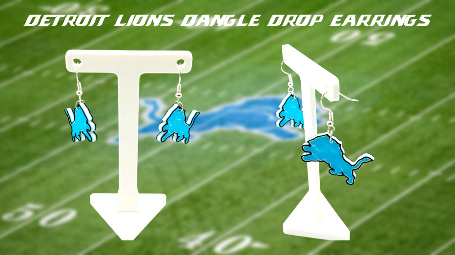 Detroit Lions Dangle Drop Earrings