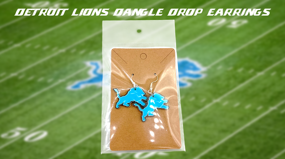 Detroit Lions Dangle Drop Earrings