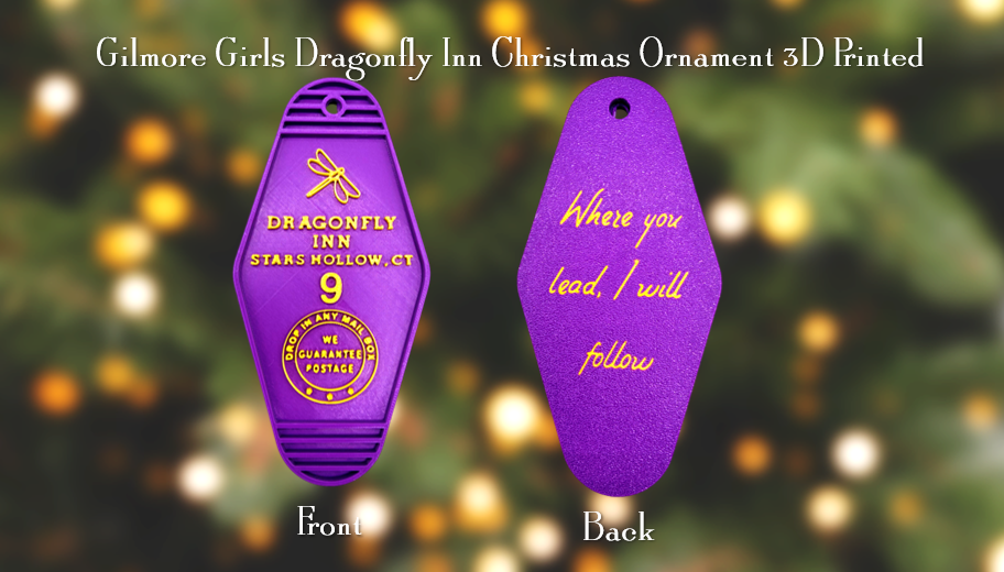 Gilmore Girls Dragonfly Inn Motel Keychain Christmas Ornament 3D Printed