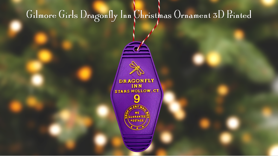 Gilmore Girls Dragonfly Inn Motel Keychain Christmas Ornament 3D Printed