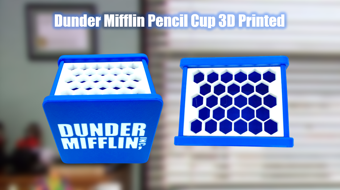 The Office Dunder Mifflin Pencil Cup 3D Printed