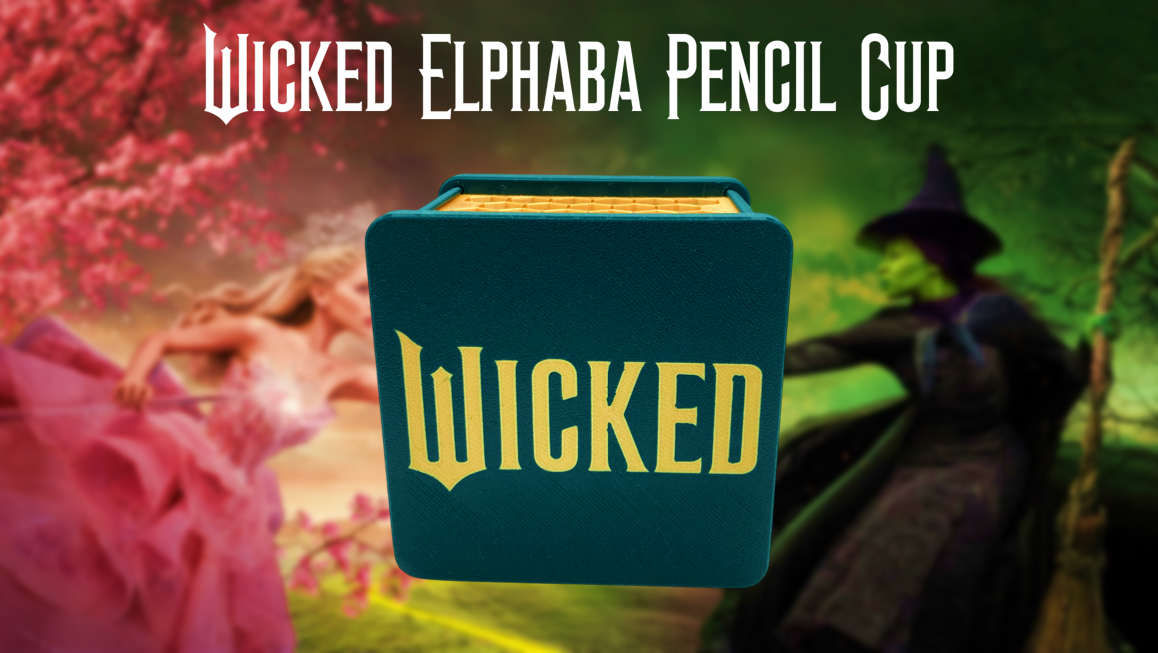 Wicked Elphaba Pencil Cup 3D Printed