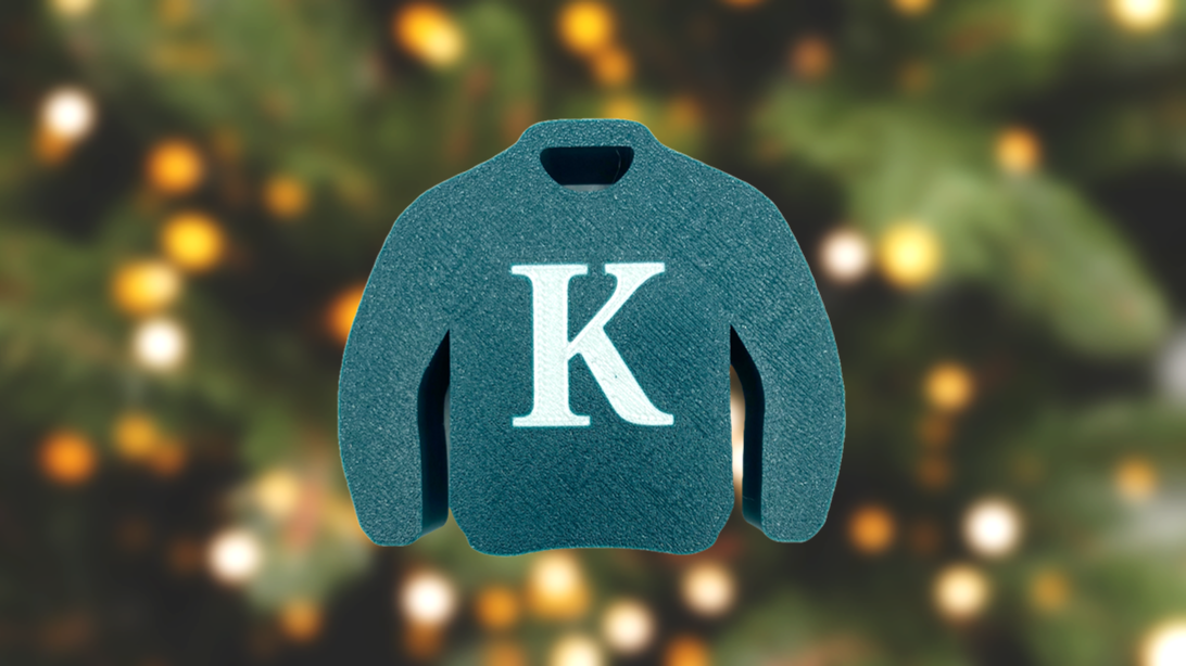 Harry Potter Weasley Personalized Monogram Christmas Sweater Ornament 3D Printed