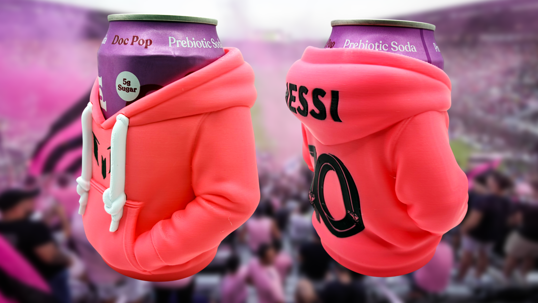 Lionel Messi Inter Miami CF Inspired Hoodie Can Holder Koozie / Pencil Cup