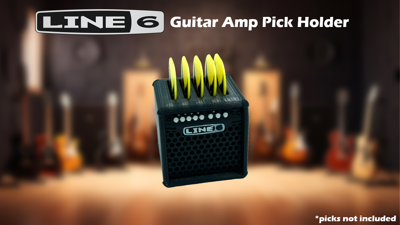Line 6 Amp Head Guitar Pick Holder Storage Rack (Holds up to 5 Picks)