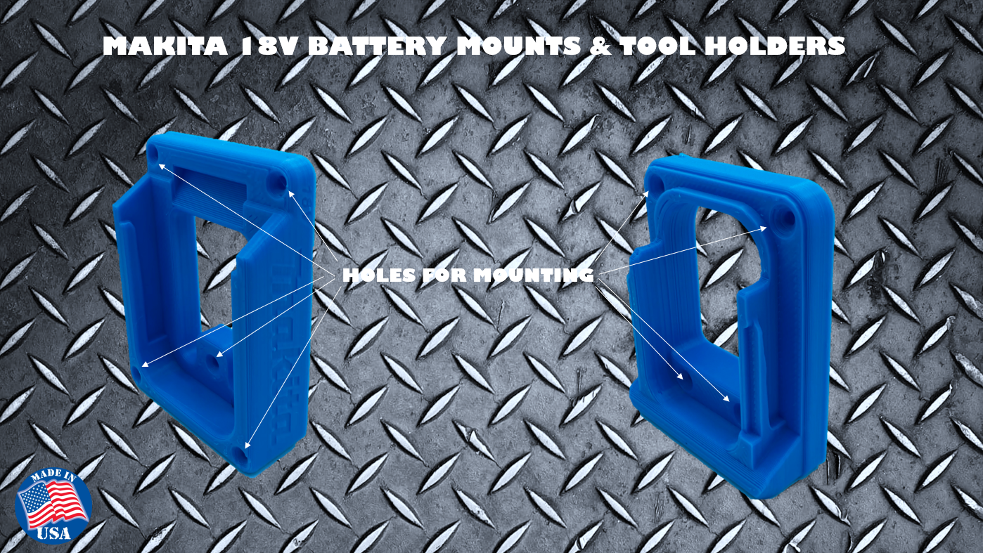 Makita 18V Battery Mount 10PK & Tool Holder 10PK