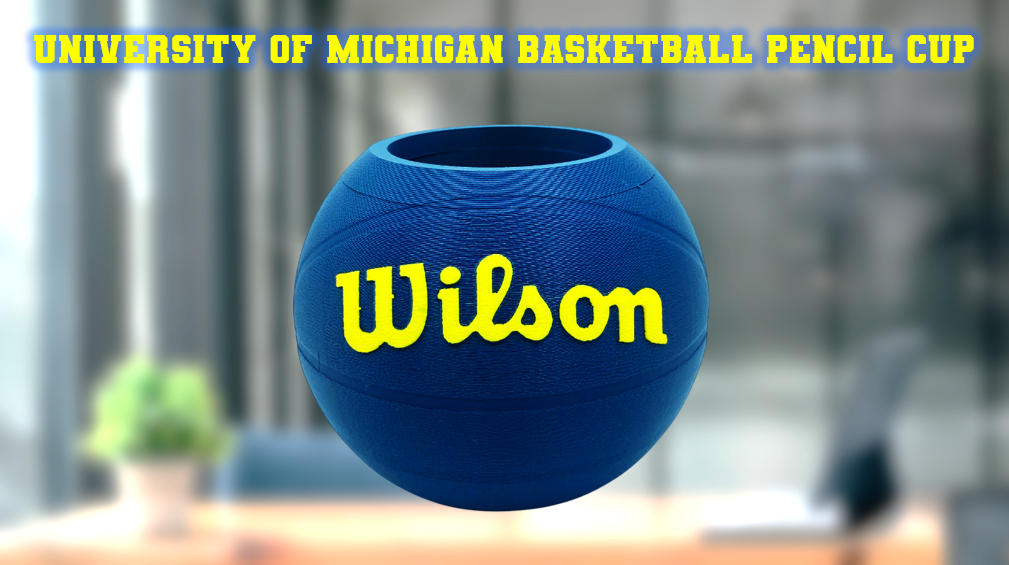 University of Michigan Wolverines Basketball Pencil Cup
