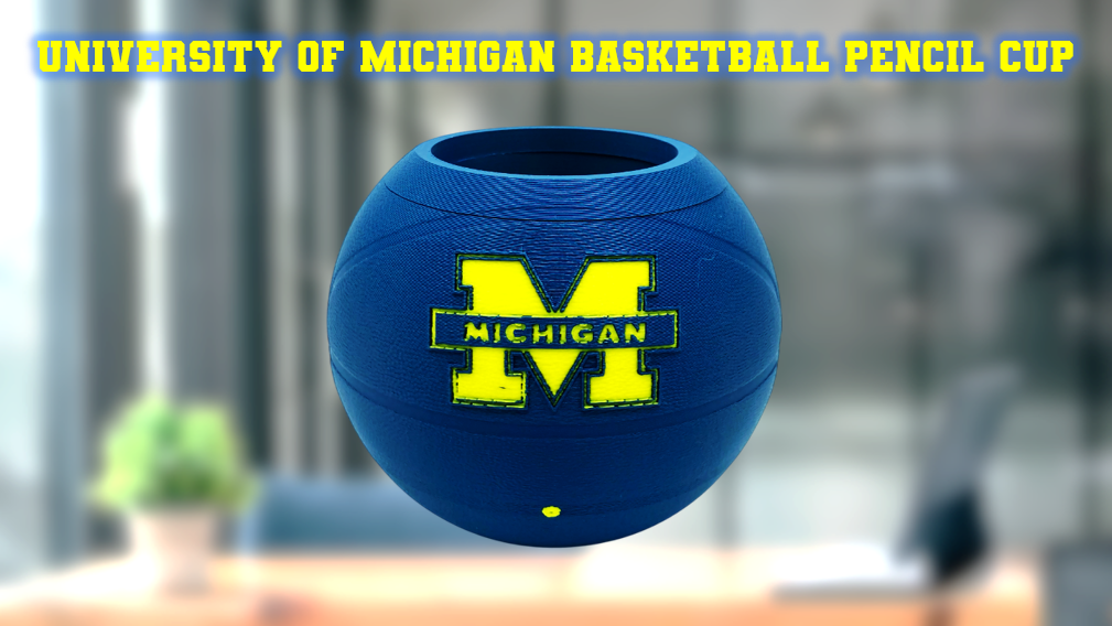 University of Michigan Wolverines Basketball Pencil Cup