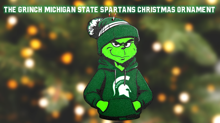 Michigan State Spartans Grinch Ornament