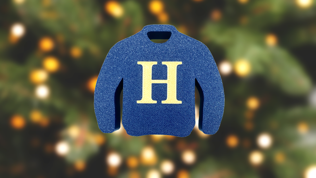 Harry Potter Weasley Personalized Monogram Christmas Sweater Ornament 3D Printed