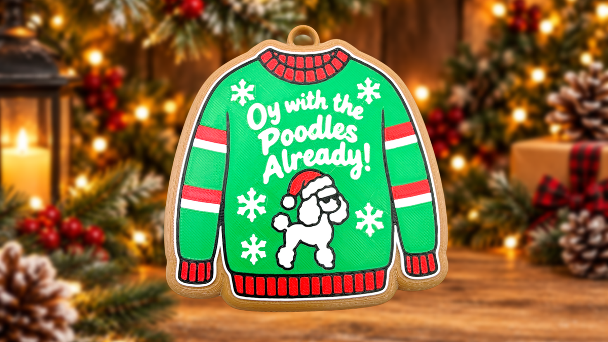 Oy With the Poodles Already Cookie Ornament