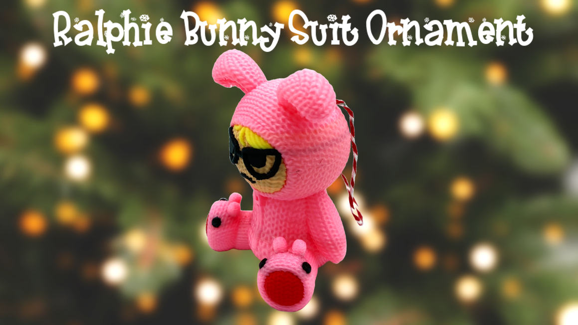 A Christmas Story Knit Ralphie Bunny Suit Christmas Ornament 3D Printed