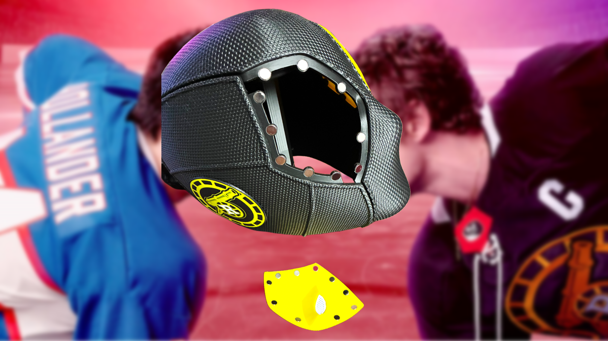 Heated Rivalry Ilya Rozanov x Deadpool 3D Printed Helmet/Mask with Display Stand