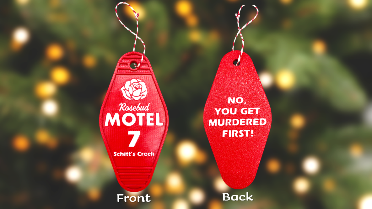 Rosebud Motel Keychain Ornament