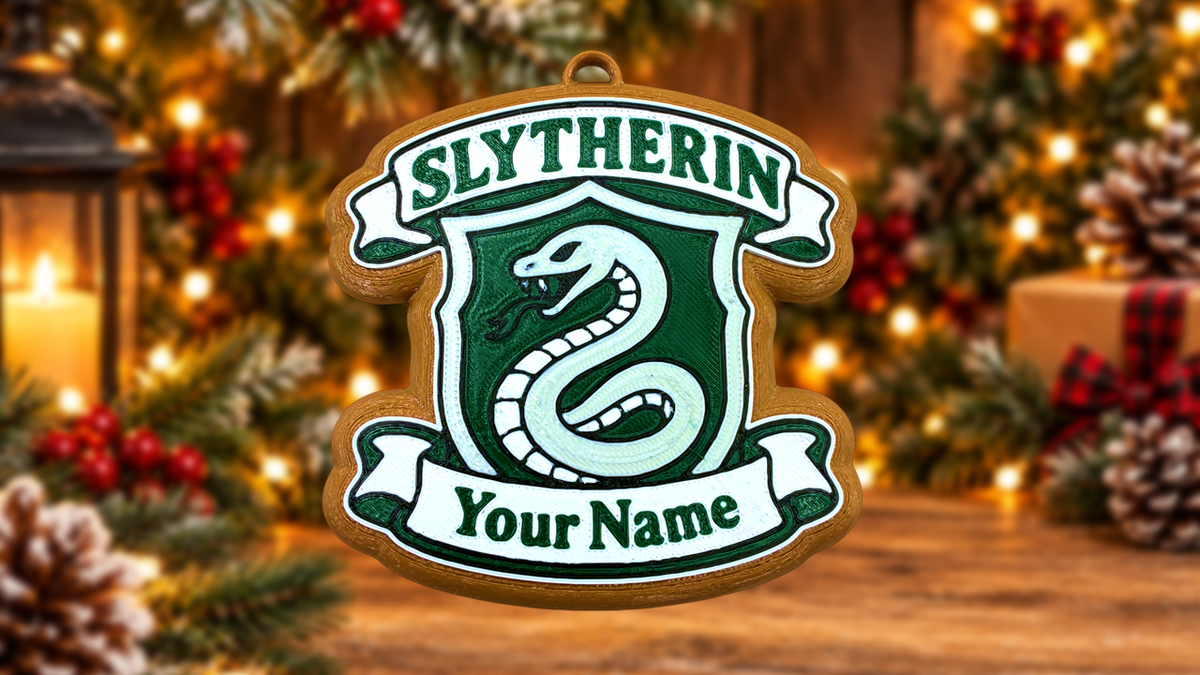 Personalized Slytherin Christmas Ornament Cookie Style