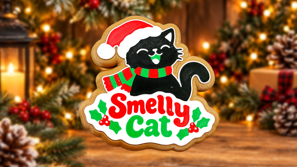 Smelly Cat Friends Christmas Cookie Ornament