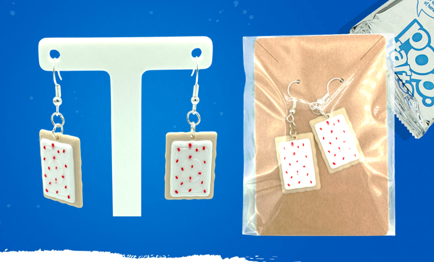 Pop Tart Dangle Drop Earrings Bundle 3D Printed